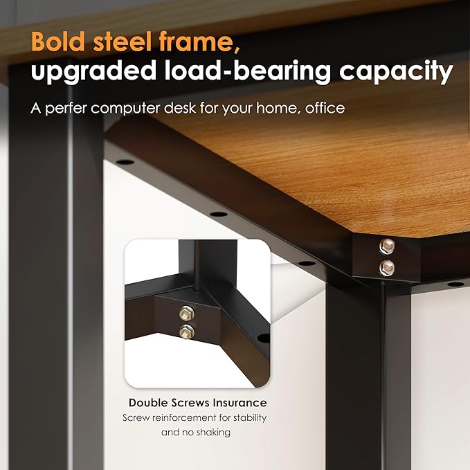 Need Computer Desk - 31.5 Inch Office Writing Work Study Kids Student Teacher Home Bedroom Table for Small Space, Teak