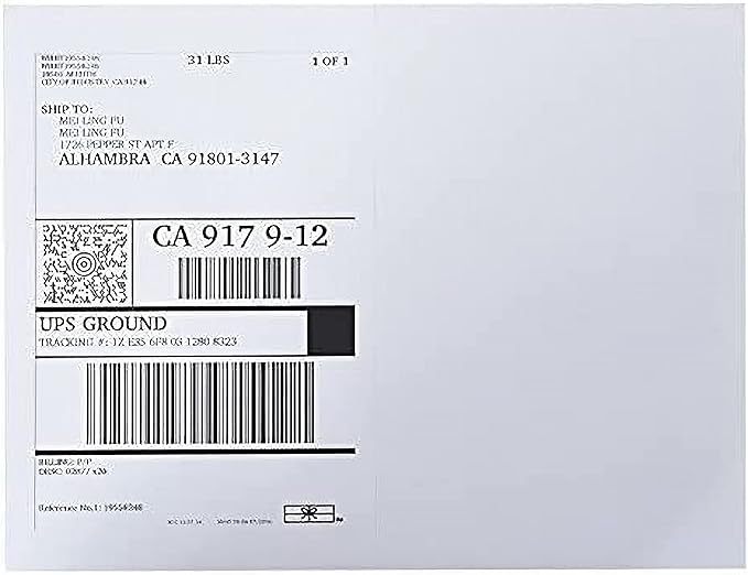 9527 Product Half Sheet Self Adhesive Shipping Labels for Laser & Inkjet Printers White Blank,2 Labels per Sheet (1000 Labels)