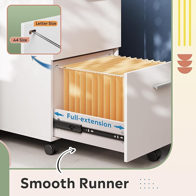 DEVAISE Wood Vertical File Cabinet