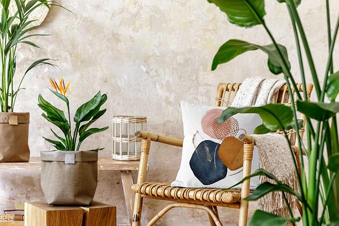 Jartinle Burnt Orange Abstract Throw Pillow Covers 18x18 Set of 4 Mid Century Modern Pillow Covers Geometric Minimalist Decor for Couch Home Decor