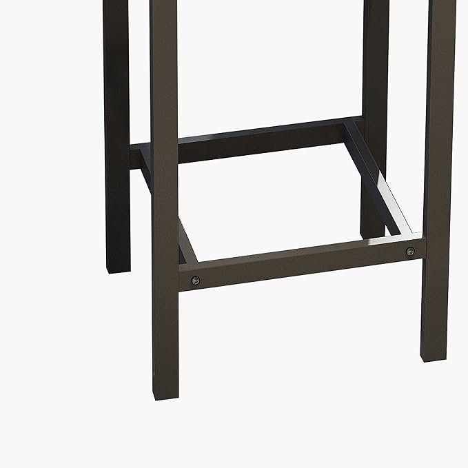 Harper & Bright Designs 4-Piece Dining Table Set, 60.2" L Solid Wood Dining Table with 3 Stools and Metal Frame for Kitchen Dining Room, Antique Grey