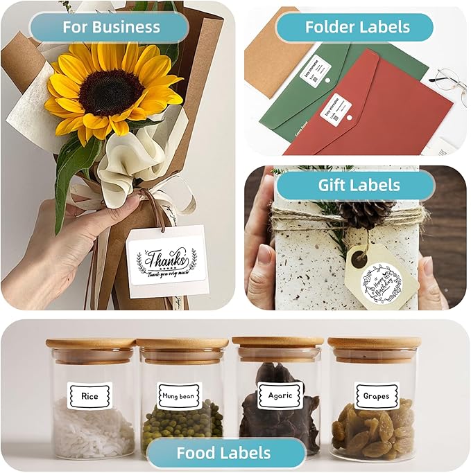 ORGSTA Label Maker Machine with Tape, T003 Thermal Label Maker, 3.15 Inch Bluetooth Label Printer Compatible with Phone & PC, Sticker Printer Barcode Thermal Maker for Small Business, Home, School