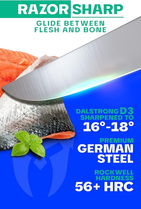 Dalstrong Boning Knife - 6 inch - Gladiator Series Elite - Forged German High-Carbon Steel Kitchen Knife - Razor Sharp - Black G10 Handle - w/Sheath - NSF Certified