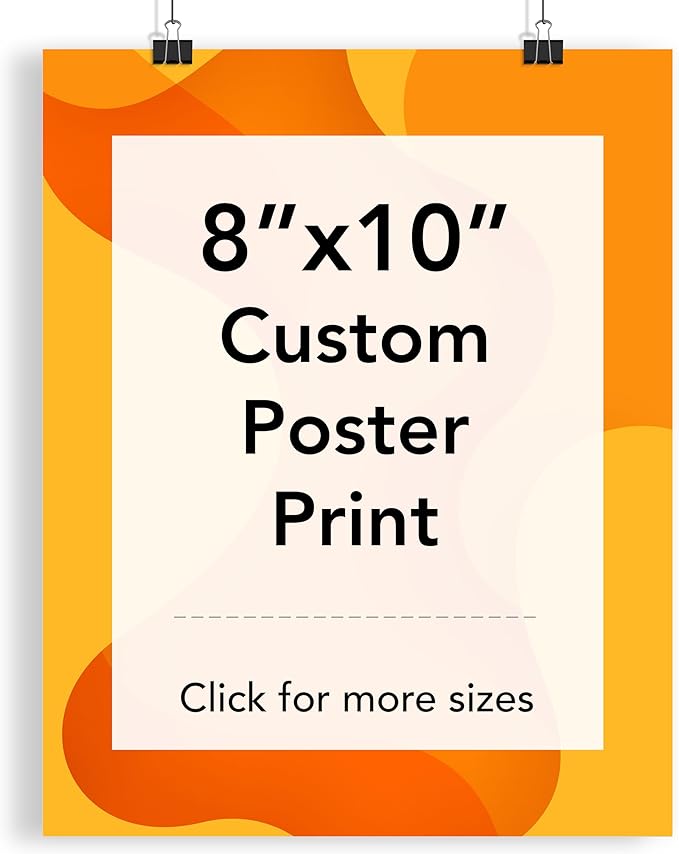 Custom Poster Print, 8x10, Upload Any Photos/Images, Personalized Photo Prints, DIY Your Own Poster, Photo to Poster Printing