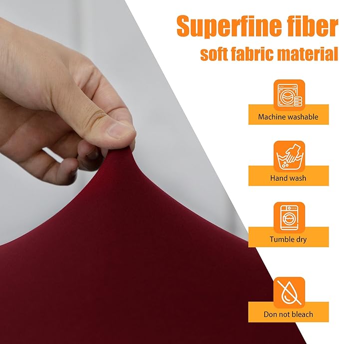 Rv Dinette Cushion Covers,Printing Stretchable Camper Cushion Cover,RV Cushion Slipcover,Rv Couch Cover Replacement for RV Camper Car Bench,2 Backrest Covers and 2 Bench Covers (Wine Red)