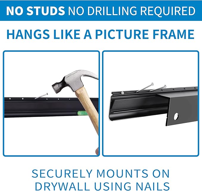 Studless Drywall TV Mount for 13-55 inch TVs, No Stud TV Wall Bracket Max VESA 400x400mm up to 100 lbs Universal Fits Most LED LCD Plasma Flat/Curved Screen TVs & Monitors-Upgraded Bubble Level