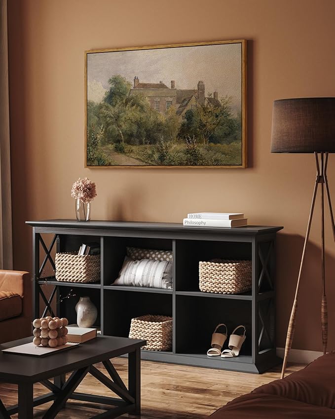 InSimSea Framed Canvas Wall Art Vintage Decor, Home Decor Classical Scenery Landscape Cottage Paintings Prints, Large Prints Artwork, Wall Decorations for Living Room Bathroom, 24"x36"