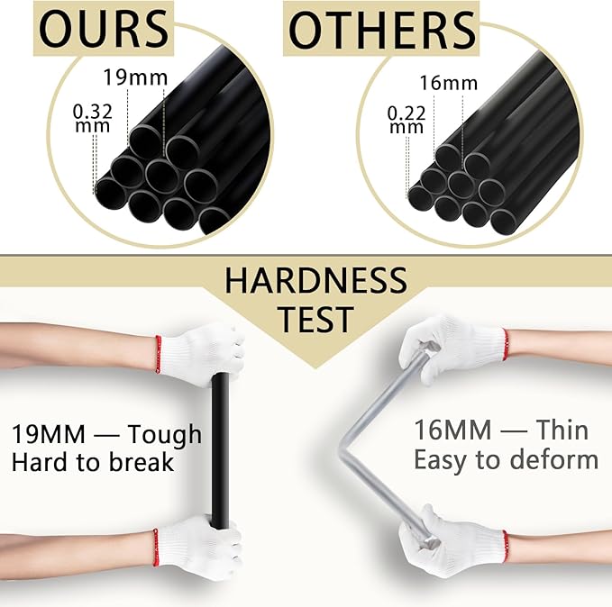 LOKEME Wardrobe Closet,Portable Closet for Bedroom Steel Pipe Diameter 19mm Strong and Sturdy Grey Portable Closets for Hanging Clothes with 3 Hanging rods, 6 Storage Shelves and Side Pockets