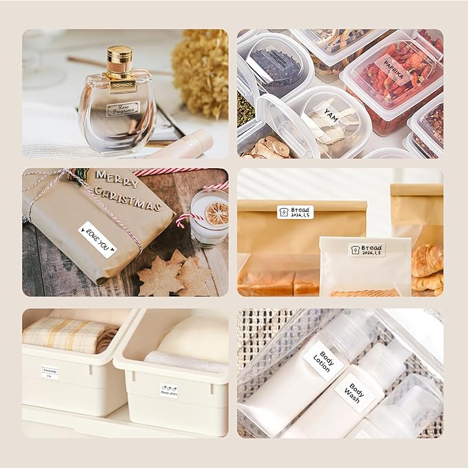 NIIMBOT Labels, 2 Rolls Refill Thermal Label for Label Maker B1/B21/B21Pro/B3S/B31/K3, Waterproof, Oil-Proof and Tear-Proof Sticker Labels, 2'' x 0.6''x2(50x15mmx2) White