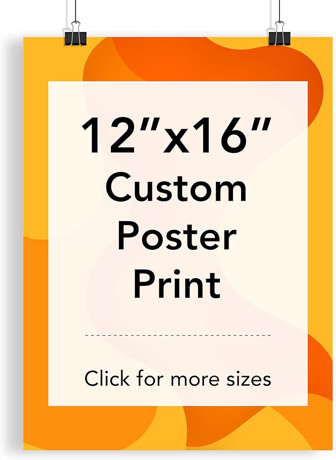 Custom Poster Print, 12x16, Upload Any Photos/Images, Personalized Photo Prints, DIY Your Own Poster, Photo to Poster Printing