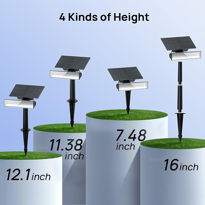 Consciot Solar Spot Lights, 54 LEDs 7 Multicolor Changing, Solar Spotlights Waterproof IP67, Outdoor Spotlights for Yard Garden Landscape, 6 Pack