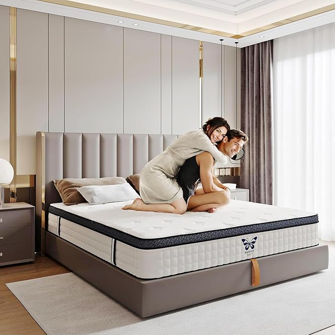 Twin Mattress, 8 Inch Twin Size Mattresses, Medium Firm Memory Foam Mattress Pocket Springs for Back Pain Relief & Motion Isolation, CertiPUR-US Certified with 365-Night Trial