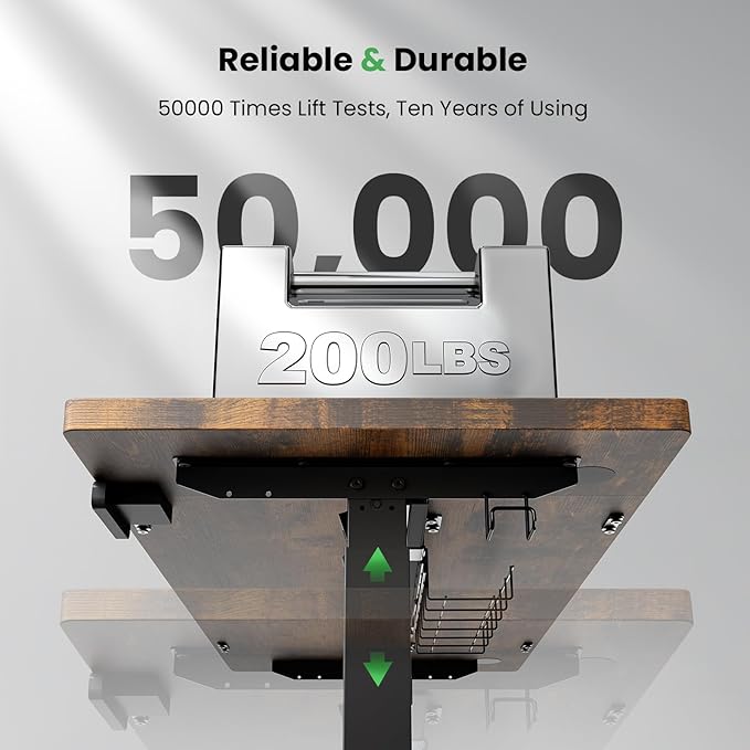 SIAGO Electric Standing Desk Adjustable - 48 x 24 Inch Sit Stand up Desk with Cable Management - 3 Memory Preset Adjustable Height Table