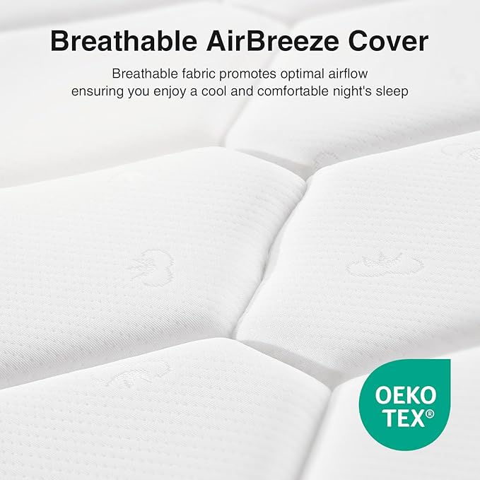 Novilla 8 inch Queen Mattress, Foam and Spring Hybrid Mattress Queen Size with Adaptive Foam for Pressure Relieving & Breathable Comfort, CertiPUR-US Certified-Ideal for Youth & Guest Rooms