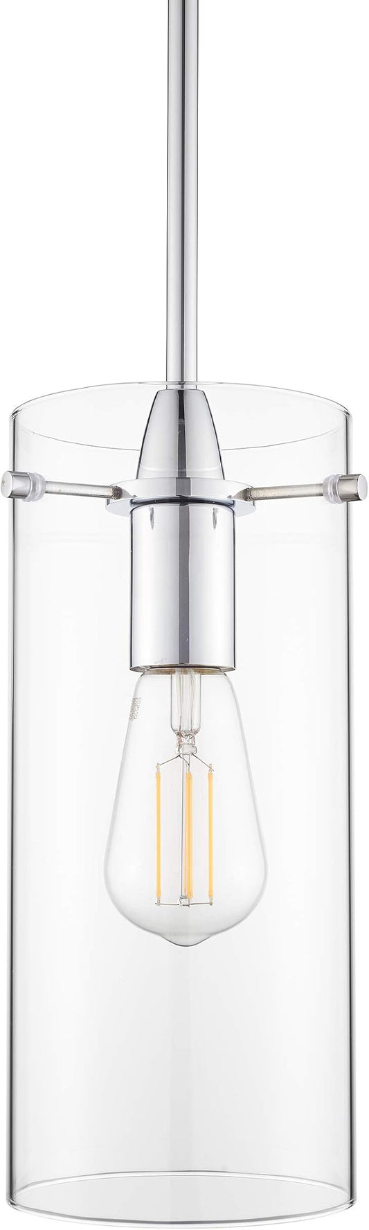 Chrome Pendant Lights Kitchen Island - Large Clear Glass Pendant Light Fixture