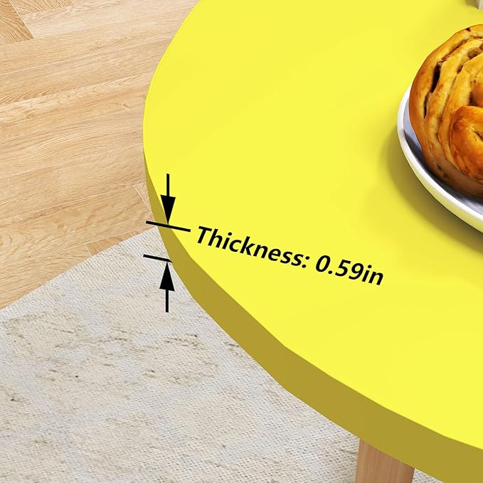 Mango Coffee Table Low Table with 4 Solid Wood Sturdy Legs, Floor Table Desk for Sitting on The Floor, Storage and Living Room Furniture (Yellow)