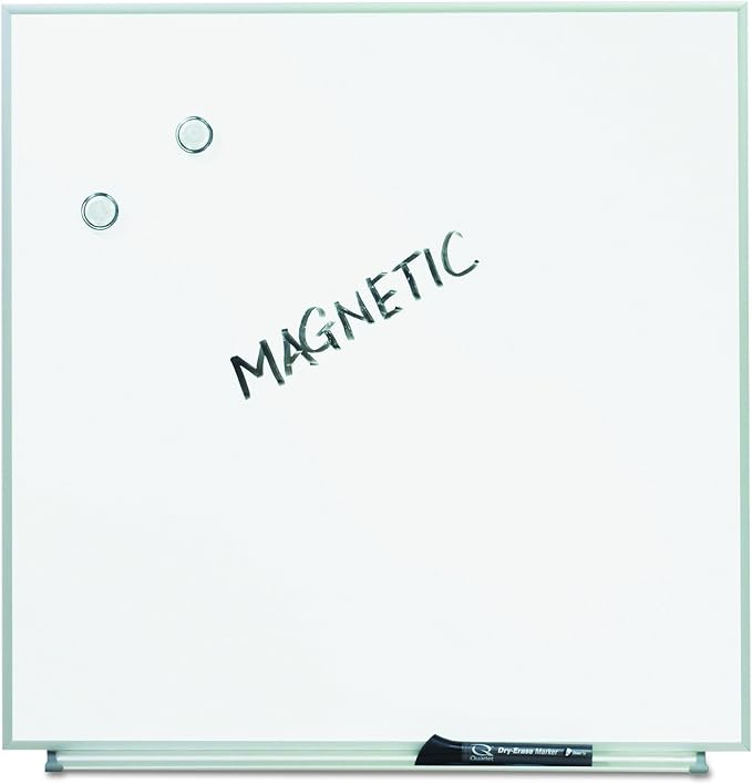 Quartet Matrix Modular Magnetic Whiteboard, 23" x 23", Includes Tray and Marker, Silver Aluminum Frame (M2323)