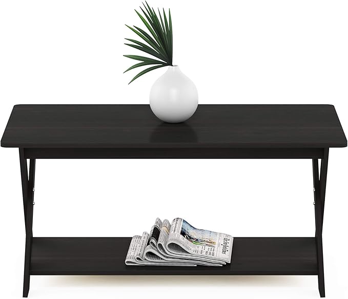 FURINNO Modern Simplistic Coffee Table, Espresso