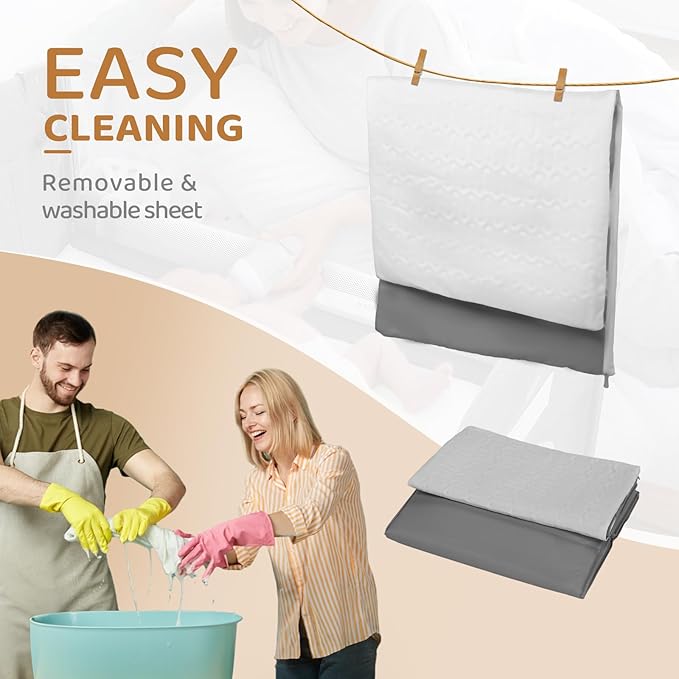 JOYMOR Baby Bassinet, Pack and Play with Bassinet and Carry Bag, Convert to Bedside Sleeper with Toy, Wheels for Boys Girls (Gray)