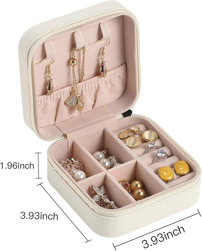 Personalized Jewelry Boxes for Women, Custom Travel Jewelry Case with Name and Birth Flower Month, Portable Jewelry Box Organizer for Mom Birthday Gifts (Not customizable)