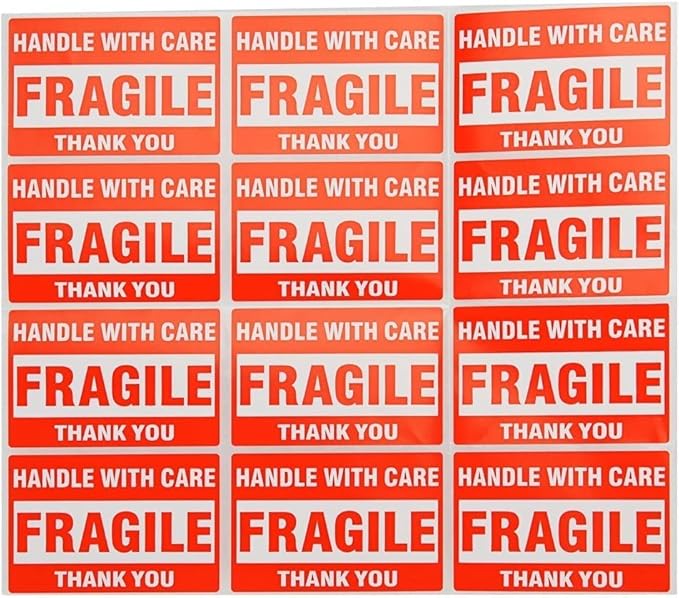 MFLABEL Half Sheet Shipping Labels 2-Pack (1000 Labels) - 8.5"x5.5" Round Corner for Laser/Inkjet Compatible Labels/Free Fragile Stickers