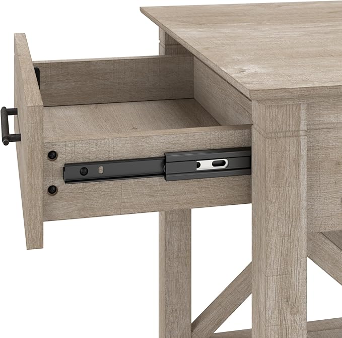 Bush Furniture Key West Coffee Table with Storage in Washed Gray