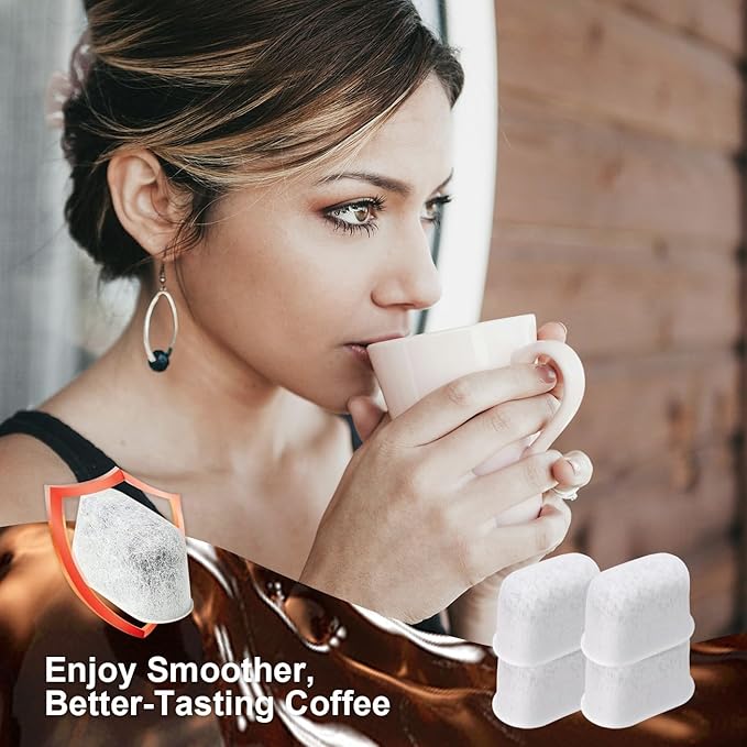 10 Pack Charcoal Water Filters Replacement Compatible with Ninja Luxe Espresso Machine ES601, Coffee Maker Accessories