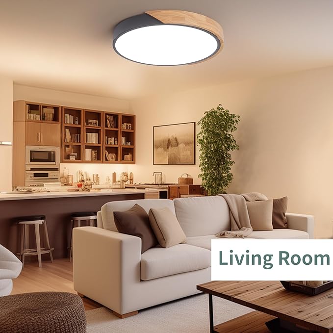 LED Flush Mount Ceiling Light Fixture 16 inch,36W Kitchen Light Fixtures Ceiling Mount 5CCT, Dimmable Close to Ceiling Light for Bedroom, Bathroom, Living Room