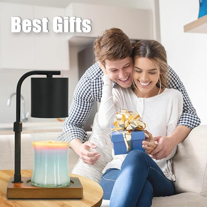 Candle Warmer Lamp Timer - Electric Adjustable Candle Lamp Warmer, Birthday Gifts for Women, Mothers Day Gifts for Mom, House Warming Gifts New Home, Candle Warmer for Jar Candles with 2 Bulb