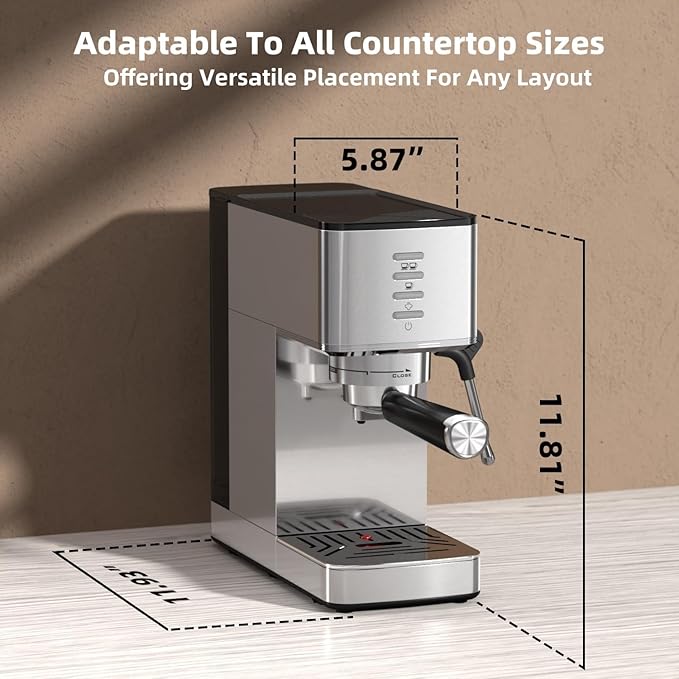 Espresso Machine 20 Bar with Rapid Cold Brew - Hot & Iced Coffee Maker, Built-in Steam Wand, Touch Screen, 37oz Water Tank -Perfect for Lattes, Cappuccinos, and Gift for Coffee Lovers
