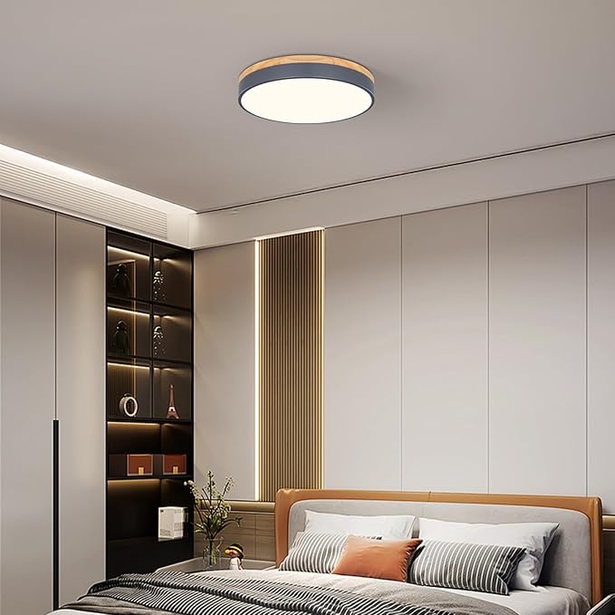 15.7" Minimalist Style Flush Mount Dimmable Ceiling LED Lightning Fixtures Close to Ceiling Easy Install for Bedroom Bathroom Laundry Room Porch Kitchen