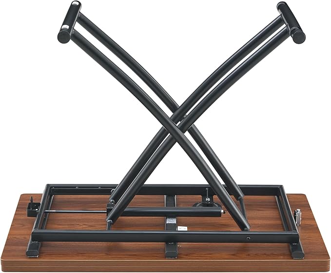 4 in 1 Folding Dining Table with Adjustable Lift Top & Wheels, Multi-Function Coffee Table to Dining Table for Apartments, Kitchens, Living Rooms, Scratch-Resistant & Easy Assembly