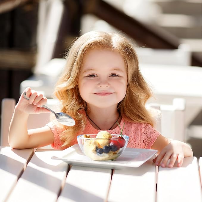 NUTRIUPS 5 Inch Small Glass Bowls Set of 6, Tempered Glass Sauce Bowls for Kitchen Microwave and Oven Safe