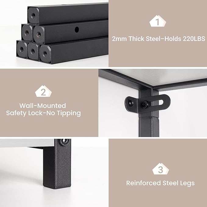 5-Tier Corner Shelf | 70 Inch Tall Bookshelf & Plant Stand, Heavy Duty Storage for Home Office & Living Room - White