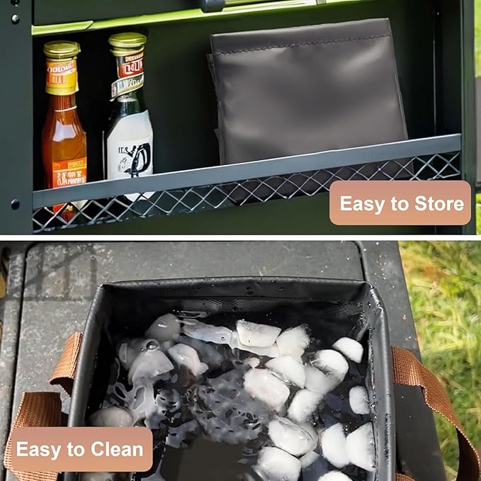 Grill Rescue Brush Dunk Tank for Grillart, Collapsible Grill Brush Dunk Tank for Grillart Grill Brush and Scraper, Scraper Tools for Cast Iron Or Stainless-Steel Grates, Only Dunk Tank