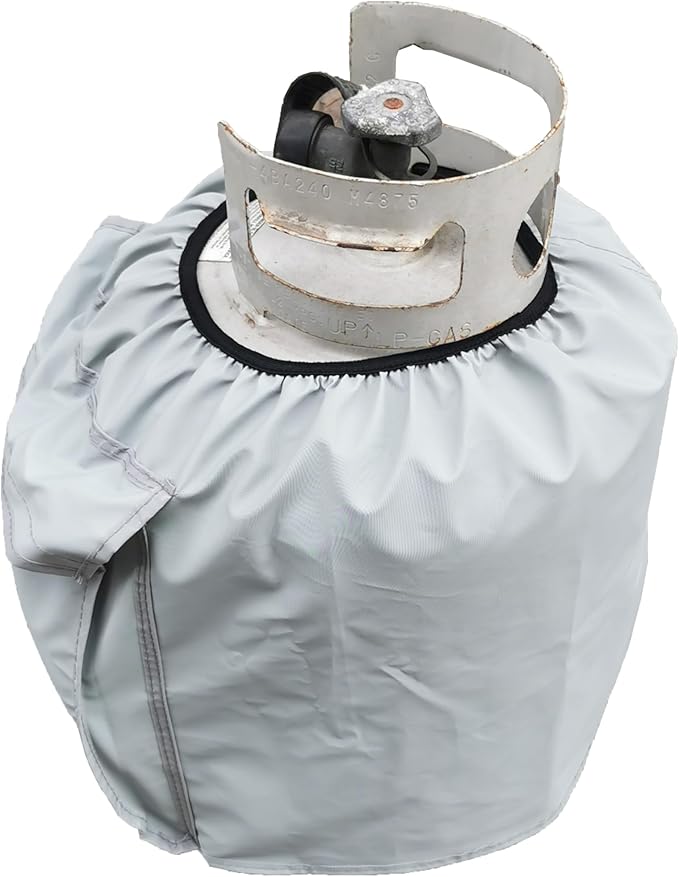 ATYARD Heavy Duty Propane Tank Cover Fits Standard 20 lb Tank Cylinder, UV and Weather Resistant , with Storage Pocket Gray