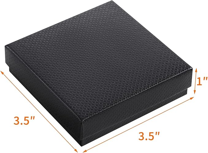 GEFTOL Jewelry Gift Boxes 40 Pack 3.5x3.5x1 Inch Cardboard Jewelry Boxes,Small Gift Boxes for Jewelry Earrings Necklaces Handmade Bangles Bracelets(Black)
