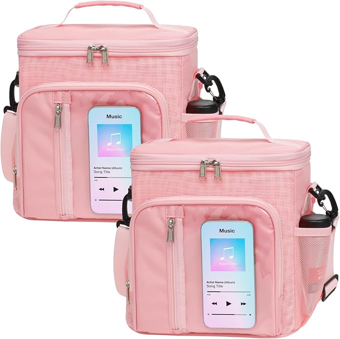 F-color Hanging Shower Caddy Portable - College Dorm Essentials for Guys with Hooks, Quick-Dry Shower Bag for Dorm Travel Gym Camping, Water-Resistant with Multiple Pockets, 2 Packs Pink