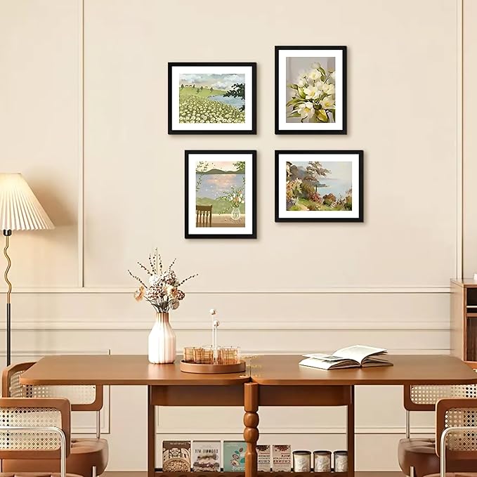 FIXSMITH 8.5x11 Picture Frame Bulk-6 Pack, Photo Frame with HD Plexiglass, Display Pictures 6x8 with Mat or 8.5x11 Without Mat, Black Picture Frames Collage Wall Decor, Gallery Wall Frame