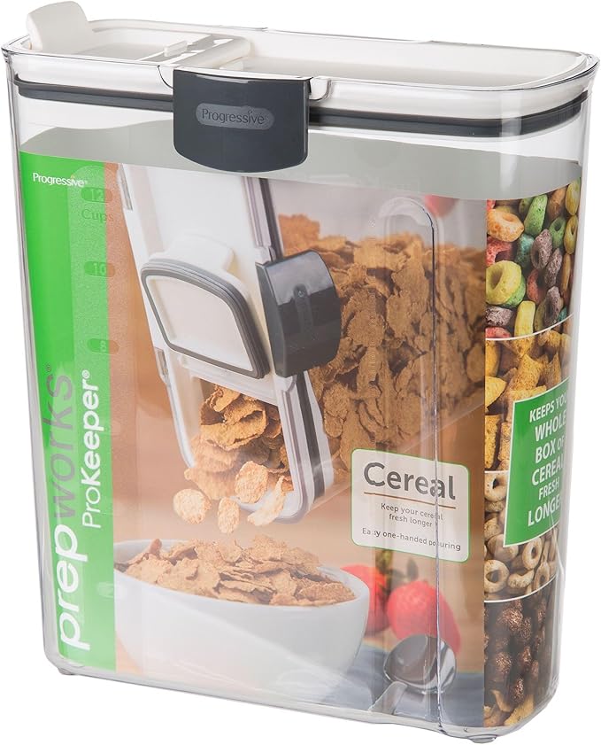 ProKeeper Cereal Storage Container, 3-Quart, Airtight Seal, Dishwasher Safe, BPA-Free Plastic