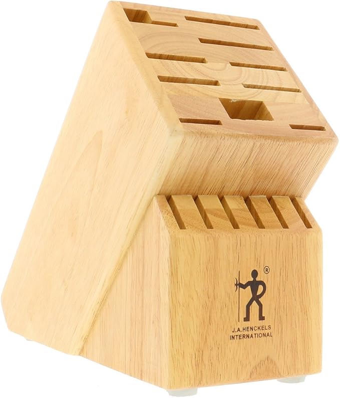 Henckels Forged Premio Knife Set with Block, Chef Knife, Paring Knife, Utility Knife, Steak Knife, 14 Piece, Black, Stainless Steel