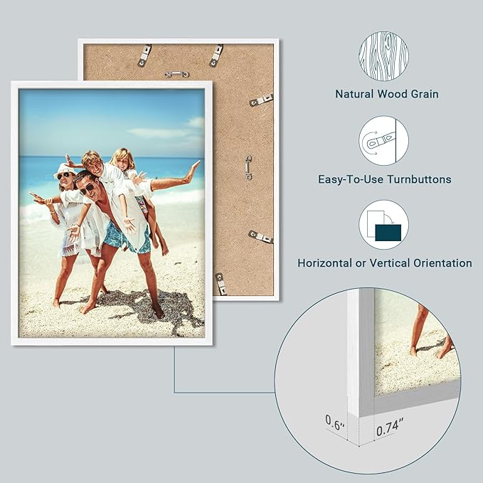 wall26 Custom Framed Poster Wall Art for Living Room, Bedroom Canvas Prints for Home Decoration Ready to Hang - 8"x10" White