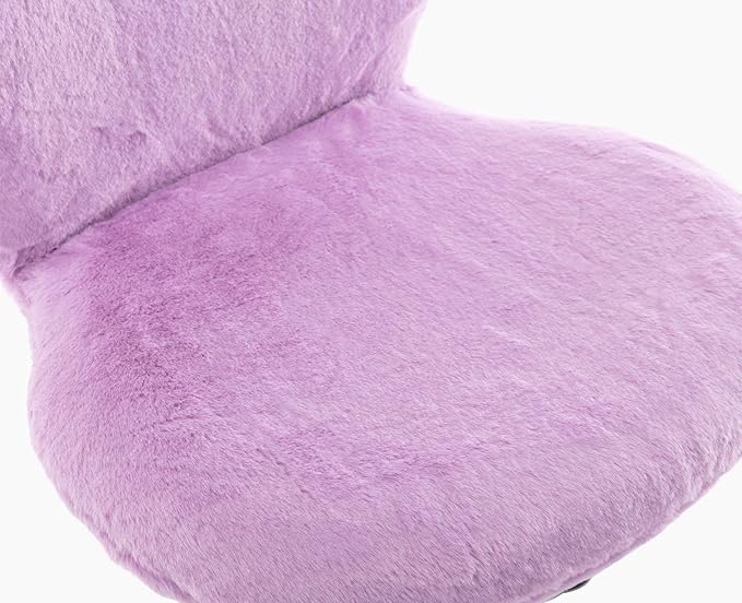 Swivel Kids Desk Chair Adjustable Rolling Student Chair Living Room Thick Padded Children Chair for Girls and Boys (Purple)
