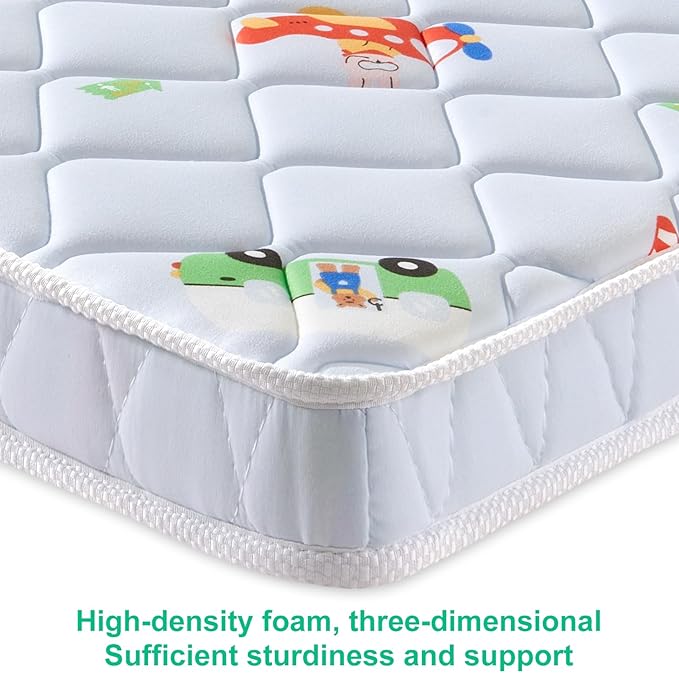 Premium Crib & Toddler Mattress, 100% Knitted Fabric, Premium Fleece Surface-Hypoallergenic, Soft Breathable, 5" Thick-Firm and Optimal Support, Non-Toxic Crib Mattress