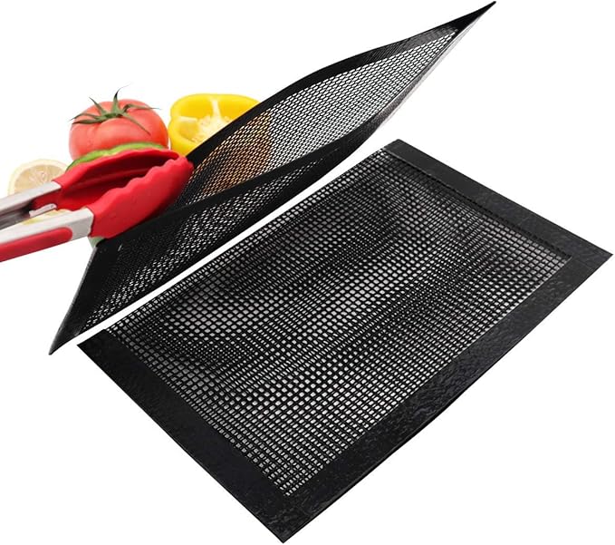 Bluedrop Non Stick Mesh Bag For Grill PTFE Toaster Oven Bags Barbecue Pockets Sheets Pack of 2