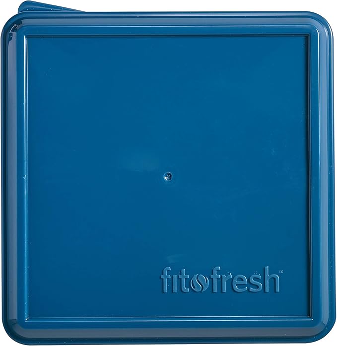 Fit & Fresh Sandwich and Snack Set, Dual Container with Ice Pack, Adult and Kids Lunch Container, Sandwich Container for Lunch Box, Blue