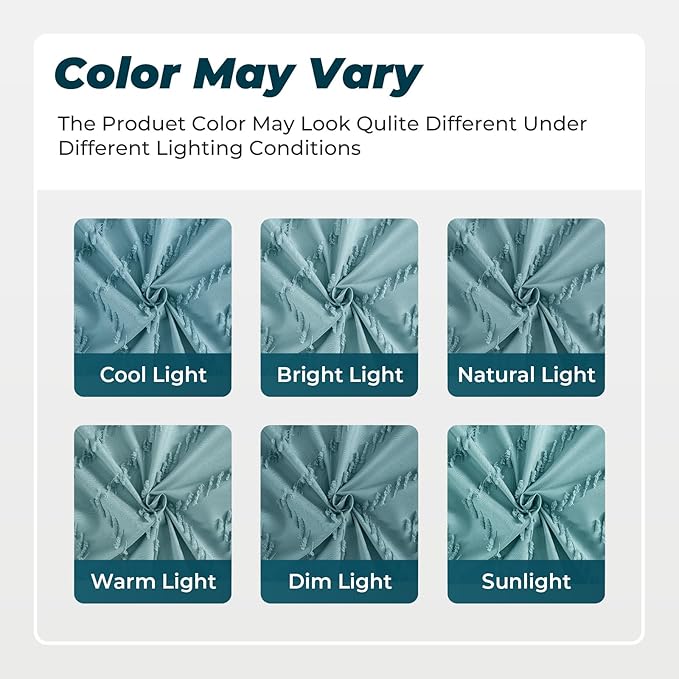 Teal Shower Curtain Boho Farmhouse Shower Curtain 72 x 72 Tufted Chevron Textured Minimalist Shower Curtains for Bathroom