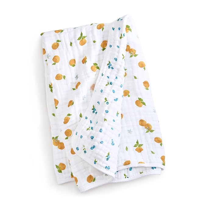 aden + anais Boutique 100% Cotton Muslin Dream Blanket, Perfect for Babies, Infants and Toddlers, Crib Blanket, Nursery Essential, Fresh Fruit