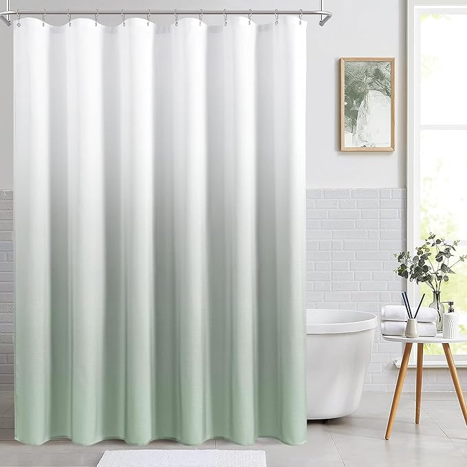 Naturoom Desert Sage Shower Curtains for Bathroom,Ombre Cloth Fabric Shower Curtain Set with 12 Hooks Desert Sage Bathroom Decor 72 x 72