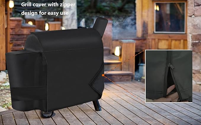 Grill Cover for recteq Flagship 1100,RT-700 RT-1250 RT-680 Wood Pellet Grill Cover | Full Length Heavy-Duty Premium Pellet Grill Cover for All-Weather Protection,Suitable for RT-700 RT-1250 RT-680